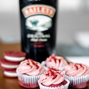 Red Velvet with Baileys alcohol infused cupcakes